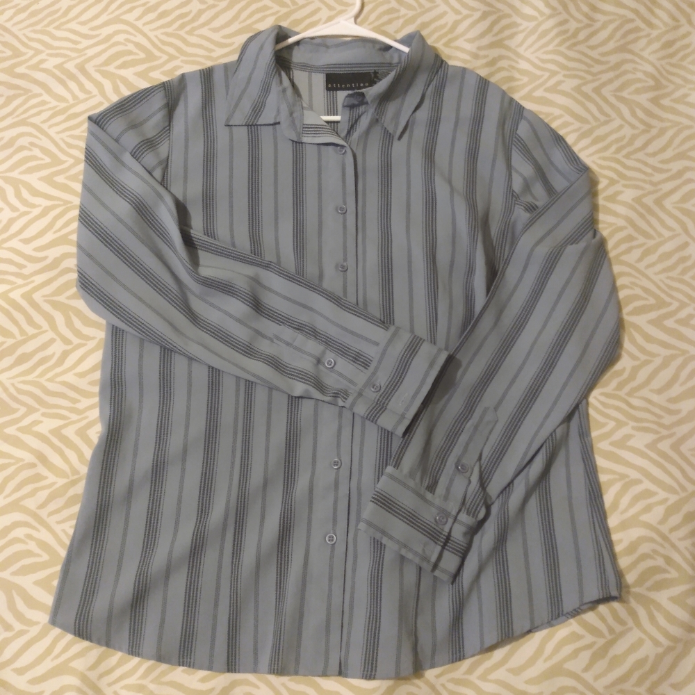Attention Button Down Dress Shirt